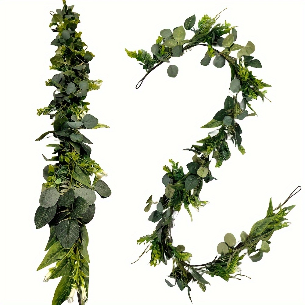 6.4ft Artificial Eucalyptus & Grape Leaf Garland