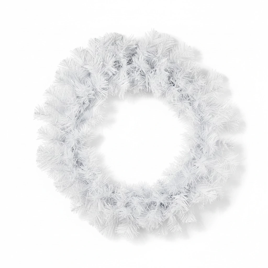 24" White Pine Needle Christmas Wreath