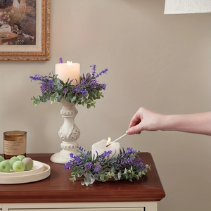 Lavender Candle Rings — 2pcs, 10 In.