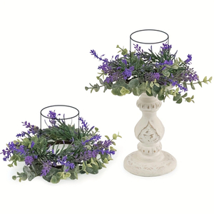 Lavender Candle Rings — 2pcs, 10 In.
