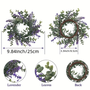 Lavender Candle Rings — 2pcs, 10 In.