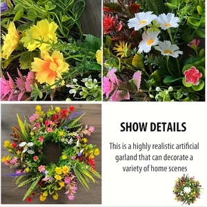 Boho Spring & Summer Wildflower Wreath — 18"