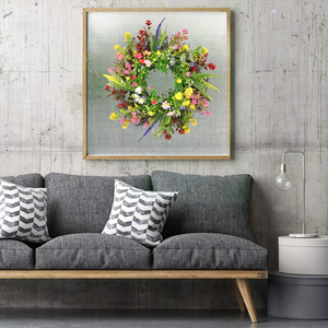 Boho Spring & Summer Wildflower Wreath — 18"