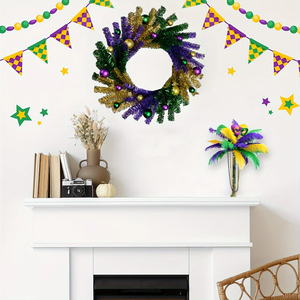 18" Mardi Gras Ball Decoration Wreath
