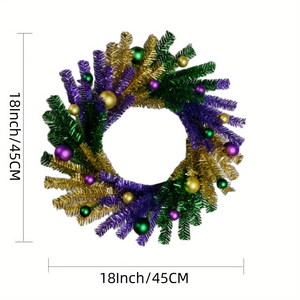 18" Mardi Gras Ball Decoration Wreath