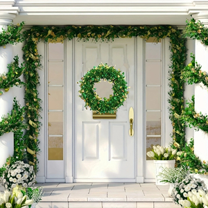 18" St. Patrick's Day Clover Flower Wreath