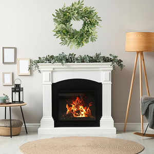 20" Eucalyptus & Olive Leaf Wreath with Berries