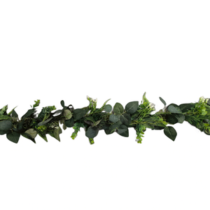 6.4ft Artificial Eucalyptus & Grape Leaf Garland