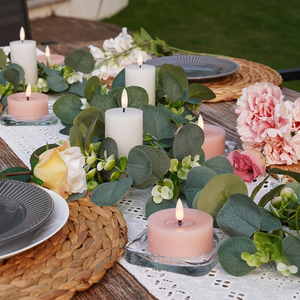 Eucalyptus Leaf Candle Rings — Set of 10