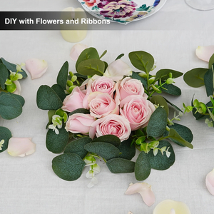 Eucalyptus Leaf Candle Rings — Set of 10