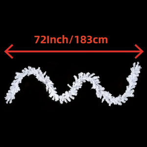 6ft Artificial White Pine Needle Christmas Garland