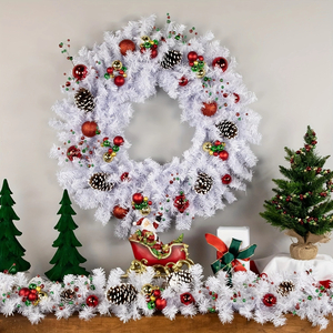 6ft Artificial White Pine Needle Christmas Garland