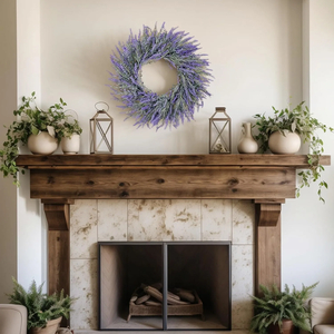 20 Inch Summer Spring Lavender Wreath for Front Door