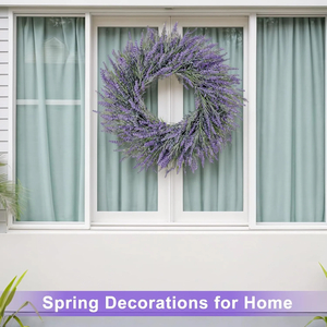 20 Inch Summer Spring Lavender Wreath for Front Door