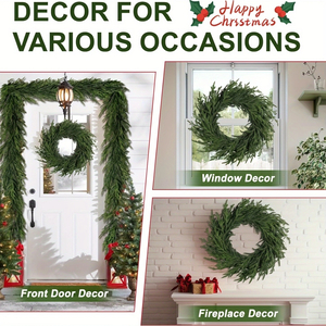 24" Artificial Pine Christmas Wreath