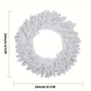 24" White Pine Needle Christmas Wreath