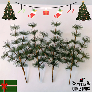 Artificial Pine Needle Branches — 4pcs, 12 In.