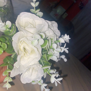 Ivory White Foam Roses with Stems — 50pcs review photo