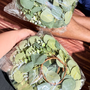 Eucalyptus Leaf Candle Rings — Set of 10 review photo