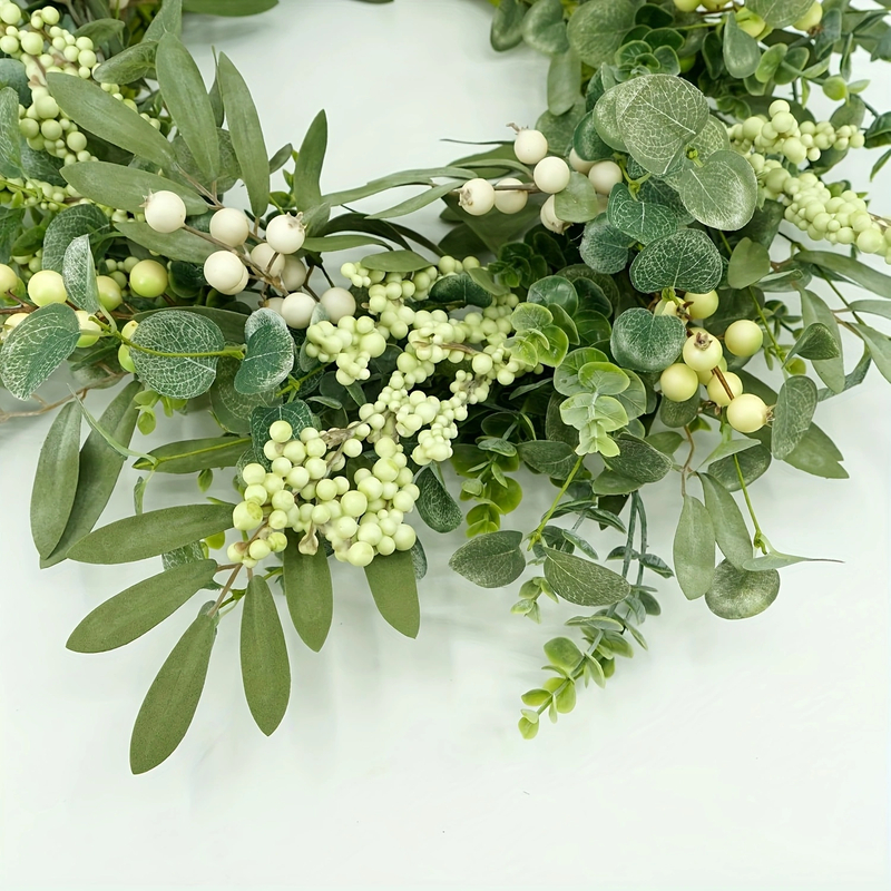 6 Eucalyptus Leaf Cabinet & Candle Wreaths