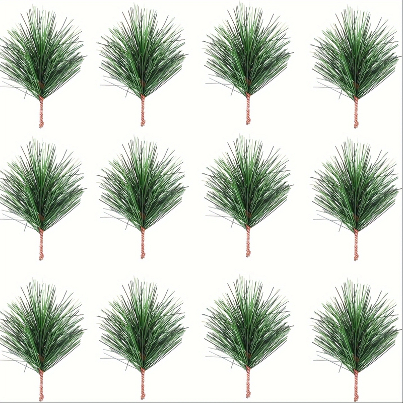 12pcs Artificial Pine Needle Branches