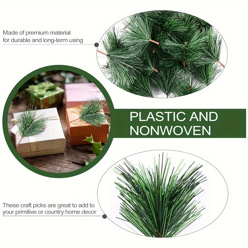 12pcs Artificial Pine Needle Branches - Preview