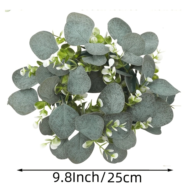 Eucalyptus Leaf Candle Rings — Set of 10 - Preview