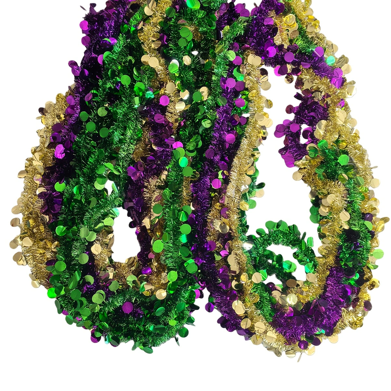 6pcs-94inch-festive-wreath-decorations-purple-green-golden