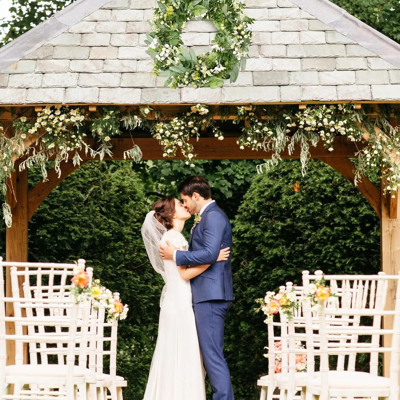 20" Green Eucalyptus & Boxwood Wreath with Berries — Year Round Front Door